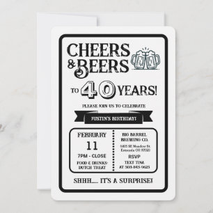 Convites Cervejaria Surpresa Brinda a 40 Anos com Cheers e