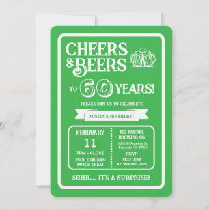 Convites Cervejaria Surpresa Brinda e Bebe por 60 Anos