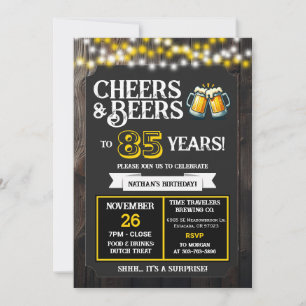 Convites Cervejaria Surprise comemora 85 anos com Cheers e