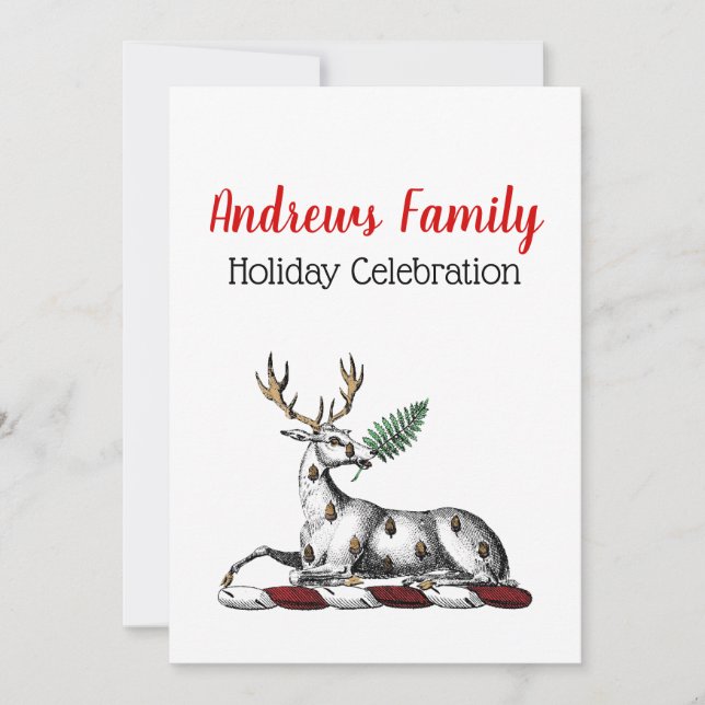 Convites Cervo de Natal, Emblema do Brasão Heráldico de Sam (Frente)
