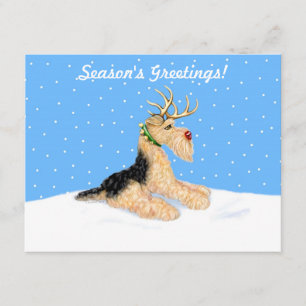 Convites Cervos de Dale do Natal de Airedale Terrier