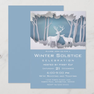 Convites Cervos de Papercut na floresta