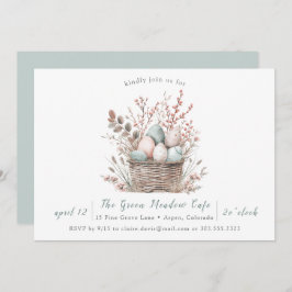 Convites Cesta de Páscoa Brunch Pastel Bloom