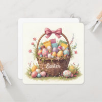 Cesta de Páscoa Colorida em Arte