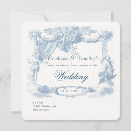 Convites Cesto Barroco Azul-Dusty Vitorioso