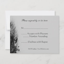 Convites Céu Assombrado e Ravens - Placa RSVP Editável