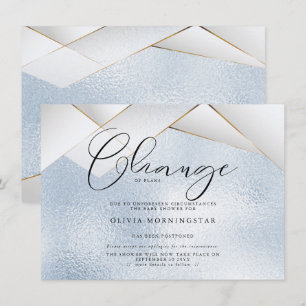 Convites Céu Pastel Azul Pérola Facetas Chuveiro Adiado