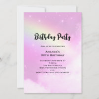 Céu Rosa com Aniversário do Arco-Íris Amarelo-Limã