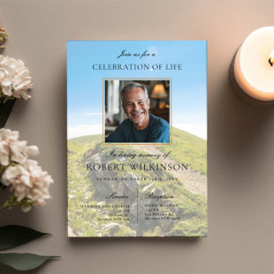 Convites Céu verde celebrações da vida Foto Funeral