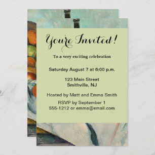 Convites Cezanne Basket Apple Impressionismo Arte