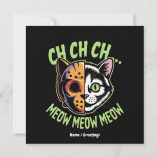 Convites Ch Ch Ch Meow Meow Meow Meow Meme Engraçado Gato d