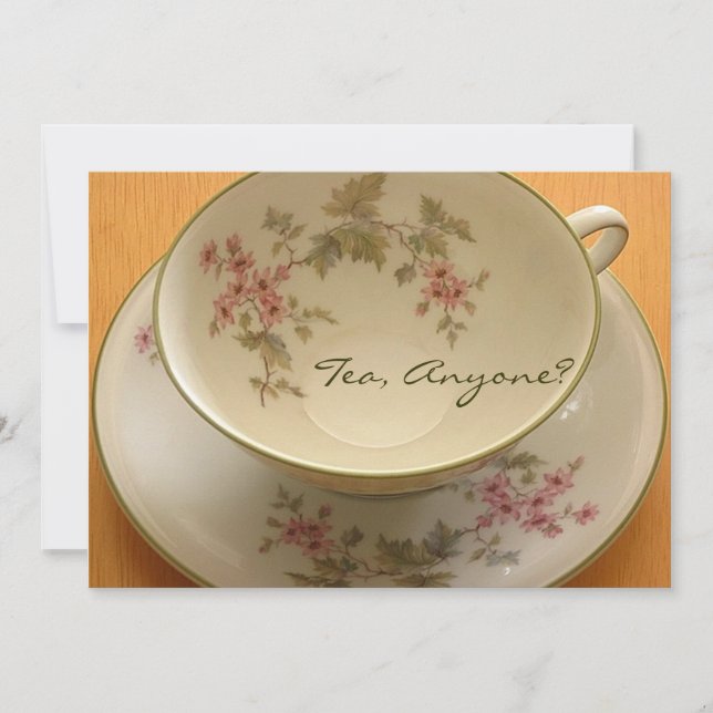 Convites CHÁ, ALGUÉM?convite (Frente)