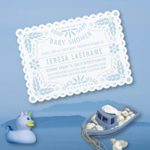 Chá azul bebê picado branco bebê