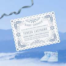 Chá azul picado branco bebê picado