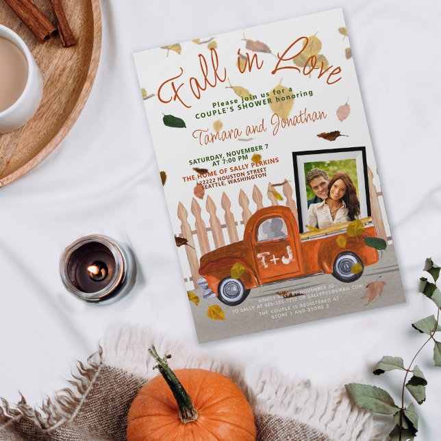 Convites Chá Bonito Apaixonado Foto De Casamento QR (Criador carregado)