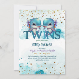 Convites Chá Bonito De Bebês Cute De Golfinho