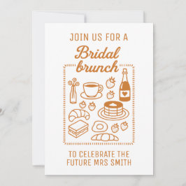 Convites Chá Bridal Brunch do Estilo desenhado com Portas d