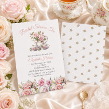 Chá Brunch de Noivado com Rosas Rosa Claro