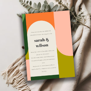 Convites Chá Casal da trava retrógrada colorido