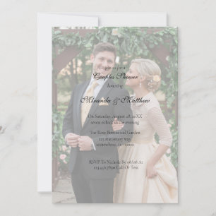 Convites Chá Casal de Buquê rosa amarelo-manteiga