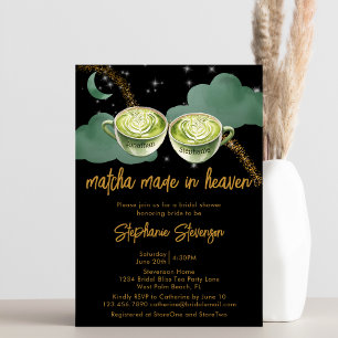 Convites Chá Celestial Moon Matcha Feito no Céu Chá de Noiv