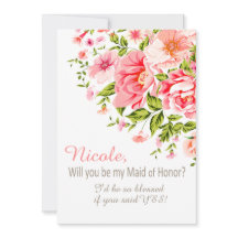 Chá da flor você será minha madrinha de casamento?