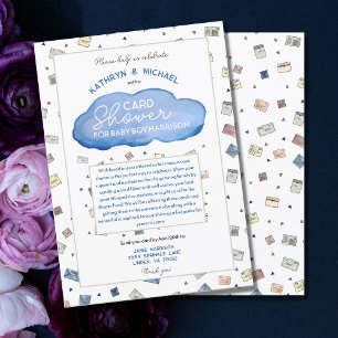 Convites Chá da placa de pulverização Baby Boy