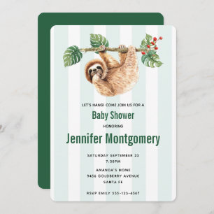 Convites Chá De Aquarela Cuta Prendendo-Se Para Baixo