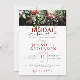 Convites Chá de arranjo Floral de Aquarelas de Feriado de I