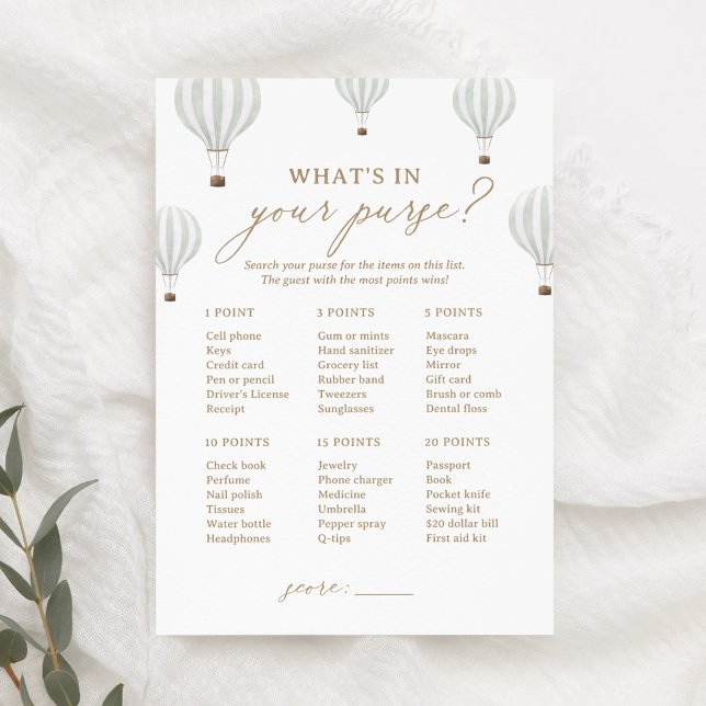 Convites Chá de Balão de Ar Quente O que há no seu jogo de  (Criador carregado)