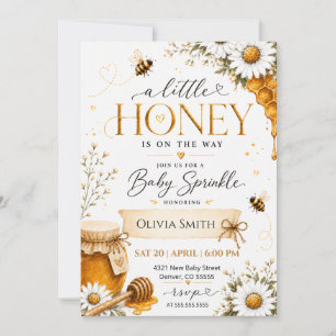 Convites Chá de Bebê A Little Honey Is On The Way
