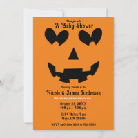 Chá de Bebê Abóbora do Halloween Olhos Coração