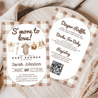 Convites Chá de bebê All in One Adding S'more To Love