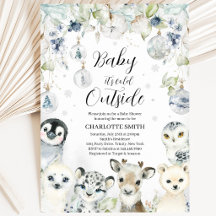 Chá de Bebê Animais Árticos de Inverno