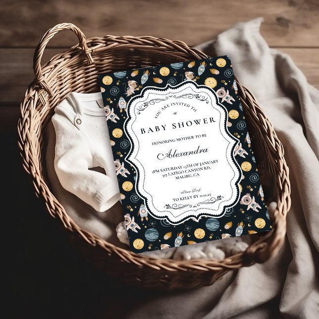 Convites Chá de Bebê Animal Boho Celestial (Criador carregado)