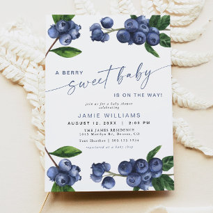 Convites Chá de Bebê Azul Doce Bebê Baby Shower