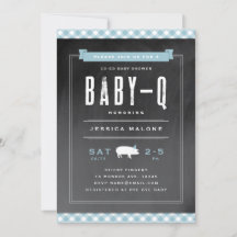 Chá de bebê Baby BBQ Gingham misto