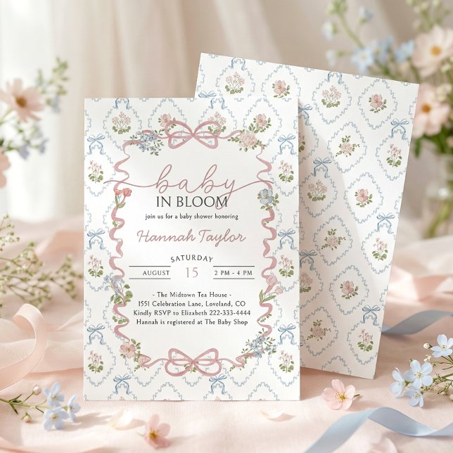 Convites Chá de Bebê Baby in Bloom (Criador carregado)
