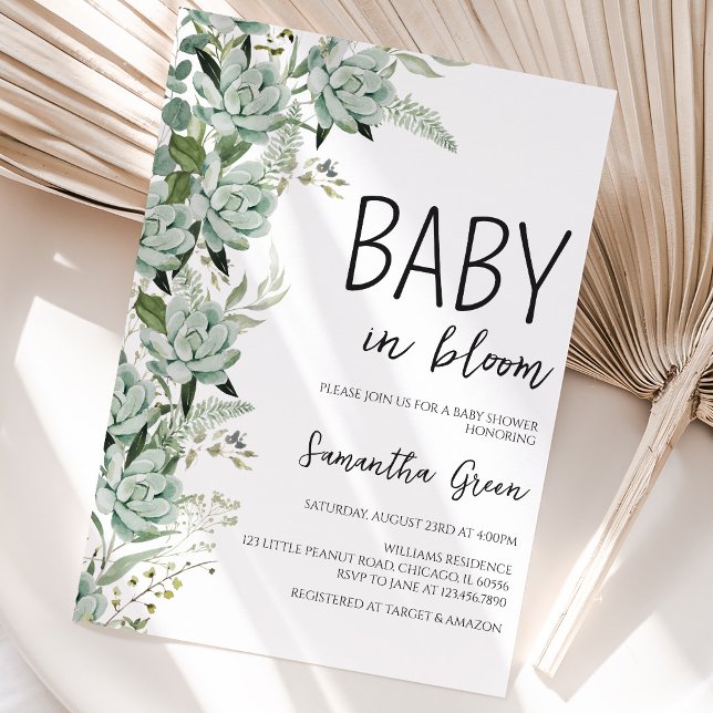 Convites Chá de Bebê Baby in Bloom (Criador carregado)