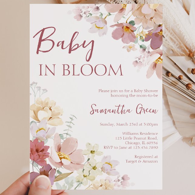 Convites Chá de Bebê Baby in Bloom (Criador carregado)