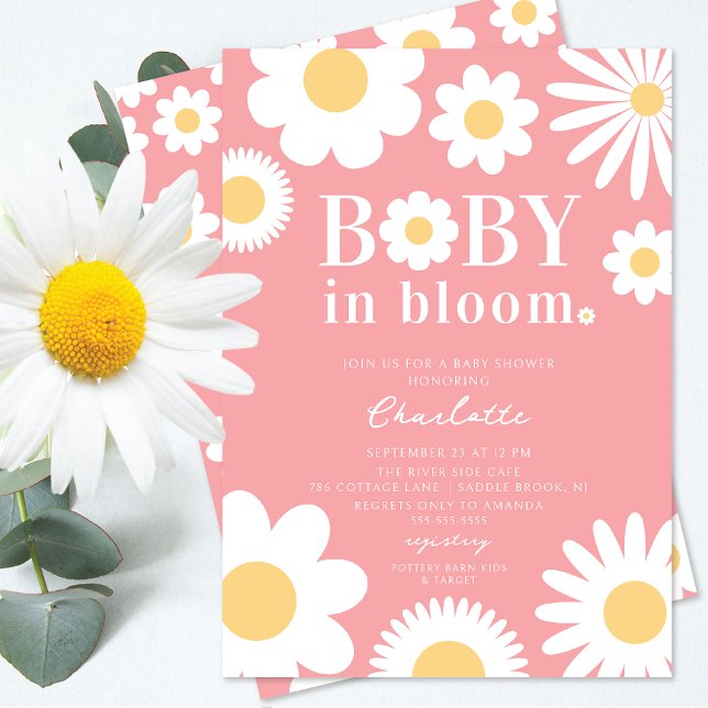 Convites Chá de Bebê Baby In Bloom (Criador carregado)