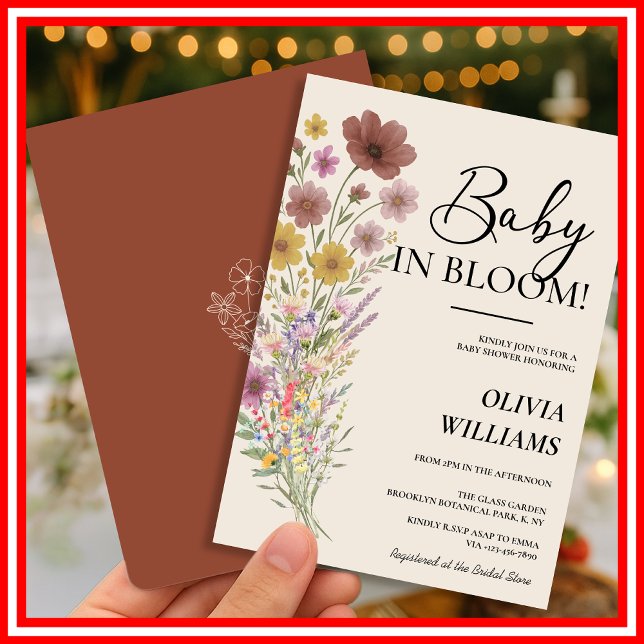 Convites Chá de Bebê Baby in Bloom (Criador carregado)