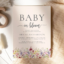 Chá de Bebê Baby in Bloom Boho Flores Silvestres R