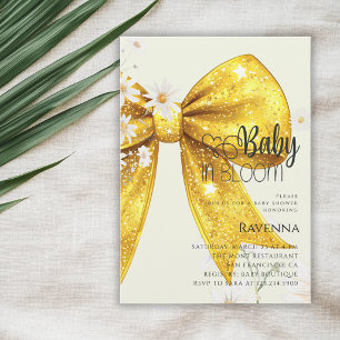 Convites Chá de Bebê Baby in Bloom Preppy Arco Dourado Marg