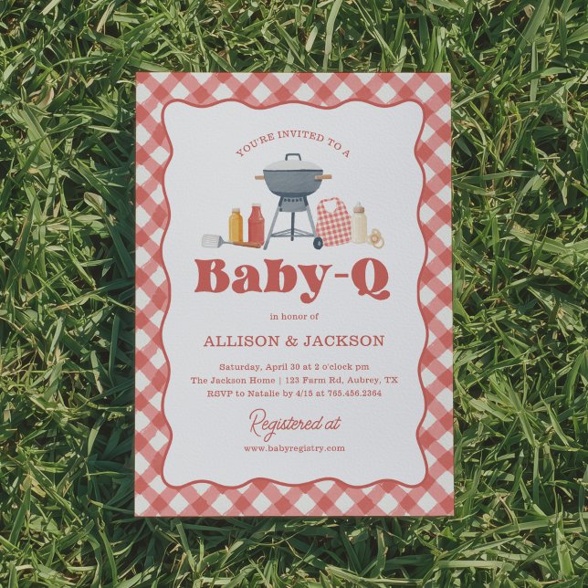 Convites Chá de Bebê Baby Q no Quintal (Criador carregado)