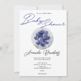 Convites Chá de Bebê Berry Sweet Blueberry