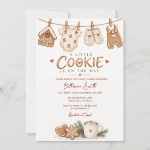 Convites Chá de Bebê Biscoito de Gengibre Baby Shower