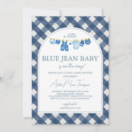 Convites Chá de Bebê Blue Jean