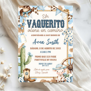 Convites Chá de Bebê Blue Vaquerito Espanhol