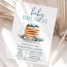Convites Chá de Bebê Blueberry Baby Brunch